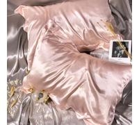 Taie d'oreiller en soie pure et véritable tissu en métal naturel pur séparément des autres articles ou séchage en machine à froid, pour champagne doré (4)