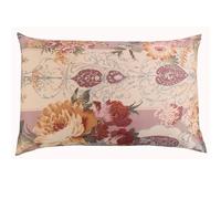 Taie d'oreiller en Soie Taie d'oreiller en Soie de mûrier des Deux côtés avec Fermeture éclair 16MM imprimée Couleurs pour Les Cheveux(Color-20,51x76cm)