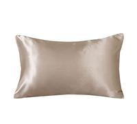 Taie d'oreiller en soie Taie d'oreiller taie d'oreiller Satin cheveux beauté taie d'oreiller confortable taie d'oreiller décor à la maison taies d'oreiller coussins décor à la maison ( Color : Khaki ,