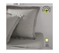 Taie D'oreiller Finition Volant Uni Coton 63x63 Cm