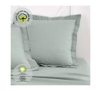 Taie D'oreiller Finition Volant Uni Coton 63x63 Cm