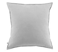 Taie d'oreiller Flanelle 63 x 63 cm Candice Gris - Minimalist - Uni - Indoor - Maison - Décoration de la maison - Noël - Anniversaire - Halloween - Salon - Carrée - Flat 1cm border