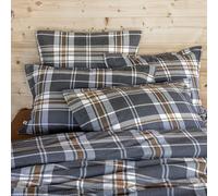 Taie d'oreiller Flanelle imprimé à Carreaux 63x63 cm Bleu