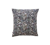 Taie d'oreiller gaze de coton imprimé floral bleu marine 60x60