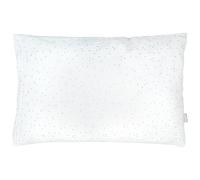 Taie d'oreiller en gaze de coton jeanne blanc à pois or 50X70