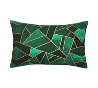 Taie d'oreiller géométrique noire et dorée à fermeture éclair, taie d'oreiller en polyester imprimé, peut être utilisée comme taie d'oreiller pour canapé, chambre à coucher et salon