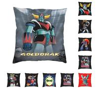 Taie d'oreiller Goldorak Grendizer pour canapé, housse de coussin de luxe, anime UFO Robot Goldrake, carré, impression 3D, taie d'oreiller personnalisée White12