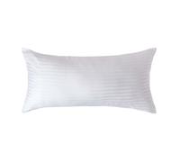 HOMESCAPES Taie d'oreiller 40x80 cm en Percale de Coton égyptien 330 Fils, Taie d’Oreiller rectangulaire, Coloris Blanc