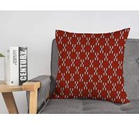 Taie d'oreiller Housse de Coussin Chevron Fair Motif Pull sur Laine Abstrait Noël Classique Crochet Rétro Géométrie Artisanat Cosy Lin Carré Décoratif Housses de Coussin pour canapé lit 18 x 18 pouc