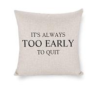 Taie d'oreiller Il Est Toujours Trop Tôt pour Abandonner. Housse Oreiller Résistant Housse De Coussin Respirant Protege Oreiller pour Canapé Chambre Bureau 45X45CM