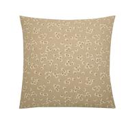 Taie d'oreiller imprimée en Coton, Léonie, 63 x 63 cm, Origin, Beige Sable