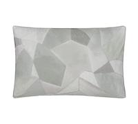 Taie d'oreiller imprimée en Percale de Coton, Geo Moderne Pewter, 50x75 cm, Designers Guild