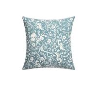 Taie d'oreiller imprimée en Percale de Coton, Kawana, 65 x 65 cm, Designers Guild, Bleu