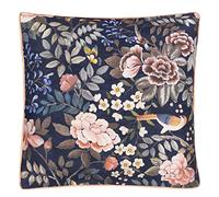 Taie d'oreiller imprimée en Satin de Coton, Porcelain de Chine, 65x65 cm, Designers Guild, Bleu Midnight