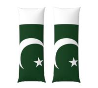 Taie d'oreiller intégrale imprimée drapeau du Pakistan, 50,8 x 152,4 cm, en peluche courte et moelleuse pour l'automne et l'hiver