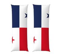 Taie d'oreiller intégrale imprimée drapeau du Panama 50,8 x 152,4 cm en peluche courte moelleuse pour l'automne et l'hiver