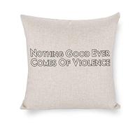 Taie d'oreiller La Violence N'Engendre Jamais Rien De Bon. Housse De Coussin Décoratif Housse Oreiller Respirant Protege Oreiller pour Balcon Bureau Chambre 45X45CM