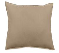 Taie d'oreiller lin et coton 65x65 cm collection OPERA marron camel