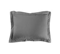 Douceur d'Intérieur - Taie d'oreiller Lina 50 x 70 cm 100% coton Anthracite
