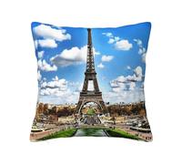 Taie d'oreiller l'incroyable Tour Eiffel, Decorative Housse de Coussin Canapé Taie Oreiller pour Maison Salon Chambre, 45 x 45 cm, 1 Pcs