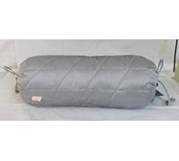 Taie d'oreiller longue matelassée grise - Yoga massage rond matelassé pour lit, canapé, canapé, salon, polyester 22,9 cm de diamètre x 76,2 cm de long (22 cm de diamètre x 76 cm de long)