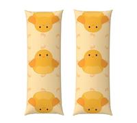 Taie d'oreiller longue motif dessin animé Chick SamLng 50,8 x 152,4 cm - Doux, respirant, avec fermeture éclair, idéal pour la décoration de la maison