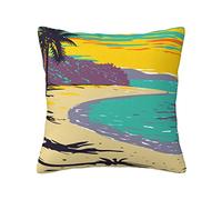 Taie d'oreiller Main Bay Beach in The Virgin Islands National Park on The Island of St. John in The Caribbean Sea Protege Oreiller Housse Oreiller Confortable Housse De Coussin pour 45X45CM
