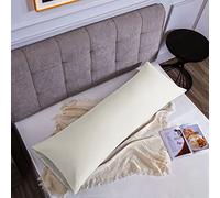 Taie d'oreiller Microfibre Beige 50 x 135 cm, Housse de Coussin avec la Fermeture à Enveloppe