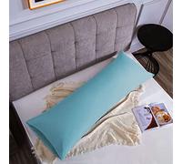 Taie d'oreiller Microfibre Bleu Clair 50 x 150 cm, Housse de Coussin avec la Fermeture à Enveloppe