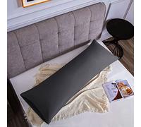 Taie d'oreiller Microfibre Gris foncé 50 x 135 cm, Housse de Coussin avec la Fermeture à Enveloppe