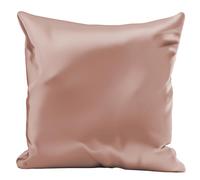 Taie d'oreiller microfibre réversible satin 60x60 cm HOSANA rose