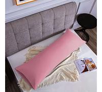 Taie d'oreiller Microfibre Rose foncé 50 x 135 cm, Housse de Coussin avec la Fermeture à Enveloppe