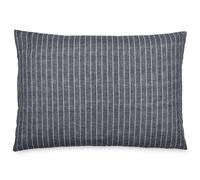 Taie d'oreiller mousseline de coton 50x70 cm LANA à rayures noir caviar