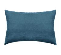 Taie d'oreiller PALACE pur coton lavé 50x70 cm uni bleu marine