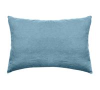 Taie d'oreiller PALACE pur coton lavé 50x70 cm uni bleu topaze