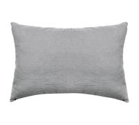 Taie d'oreiller PALACE pur coton lavé 50x70 cm uni gris acier