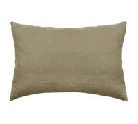 Taie d'oreiller PALACE pur coton lavé 50x70 cm uni marron camel