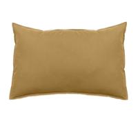 Taie d'oreiller PALACE pur coton lavé 50x70 cm uni marron houblon
