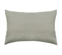 Taie d'oreiller PALACE pur coton lavé 50x70 cm uni vert laurier