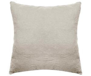 Taie d'oreiller PALACE pur coton lavé 65x65 cm uni beige lin