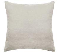 Taie d'oreiller PALACE pur coton lavé 65x65 cm uni beige nacre