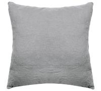 Taie d'oreiller PALACE pur coton lavé 65x65 cm uni gris acier