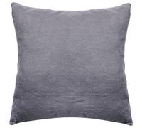 Taie d'oreiller PALACE pur coton lavé 65x65 cm uni gris brume