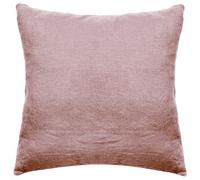 Taie d'oreiller PALACE pur coton lavé 65x65 cm uni rose