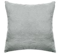 Taie d'oreiller PALACE pur coton lavé 65x65 cm uni vert lichen