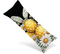Taie d'oreiller Pâques 90x30 cm Grande Housse Coussin œuf de Pâques pour Coussin Canape Decoration avec Fermeture éclair Invisible, Body Pillow Case Décoration pour Chambres, Cadeaux Femmes 1Y-1924