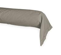 Taie d'oreiller Paris cylindrique à la française traversin Tubulaire Made in Italy (Cm. 40x240, Taupe)