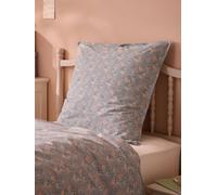 Taie d'oreiller percale de coton mélodie bleu celeste 80X80