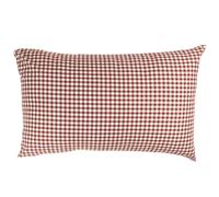Taie d'oreiller percale de coton Vichy Sienne (40 x 60 cm)