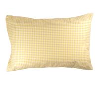 Taie d'oreiller percale de coton Vichy Tournesol (40 x 60 cm)